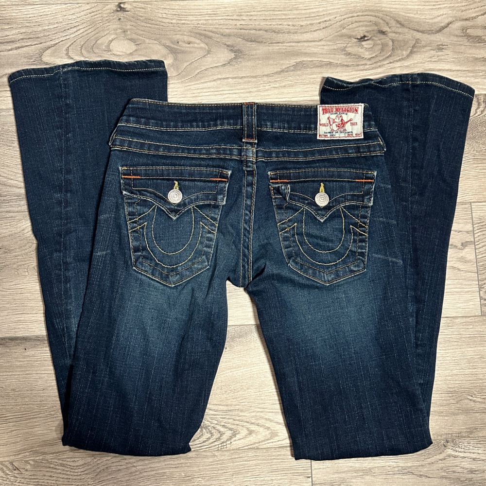 vintage y2k true religion low cut flare jeans size 27